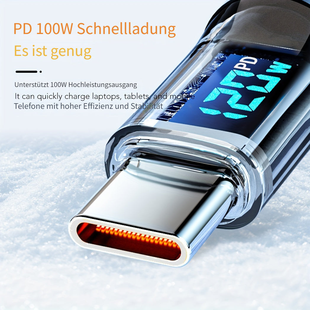 BlitzCharge Pro Turbo 120W 6A USBC Kabel mit Display