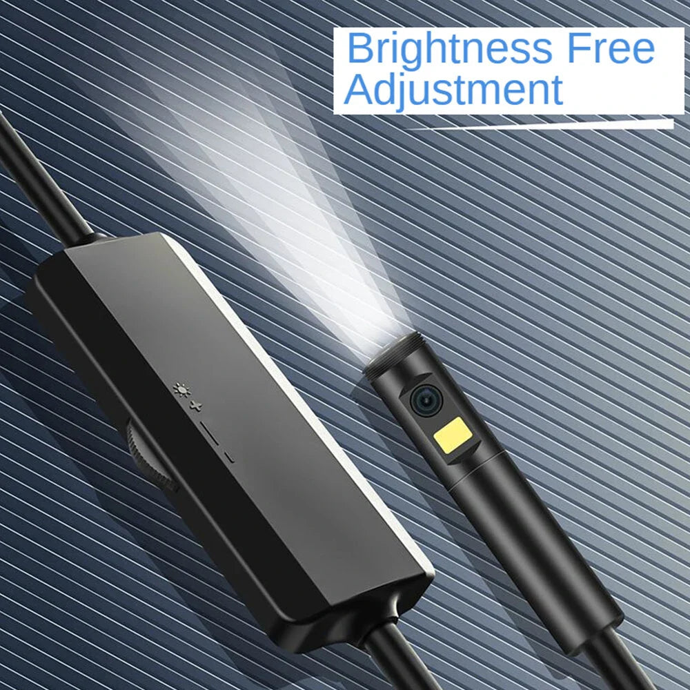 Dual-Linsen-Endoskopkamera AN100 - Wasserdicht IP68, 9 LED, Weiches/Starres Kabel für Smartphone (5,5 mm/8 mm)