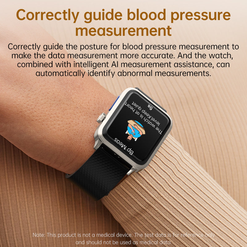 Hochpräzise Airbag-Blutdruck-Smartwatch ECG-Herzfrequenz-Blutzucker Harnsäure Blutfette Blutsauerstoff Schlaf