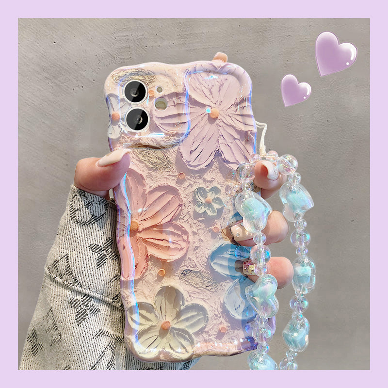 Französische Retro-Ölgemälde Blumen iPhone-Hülle