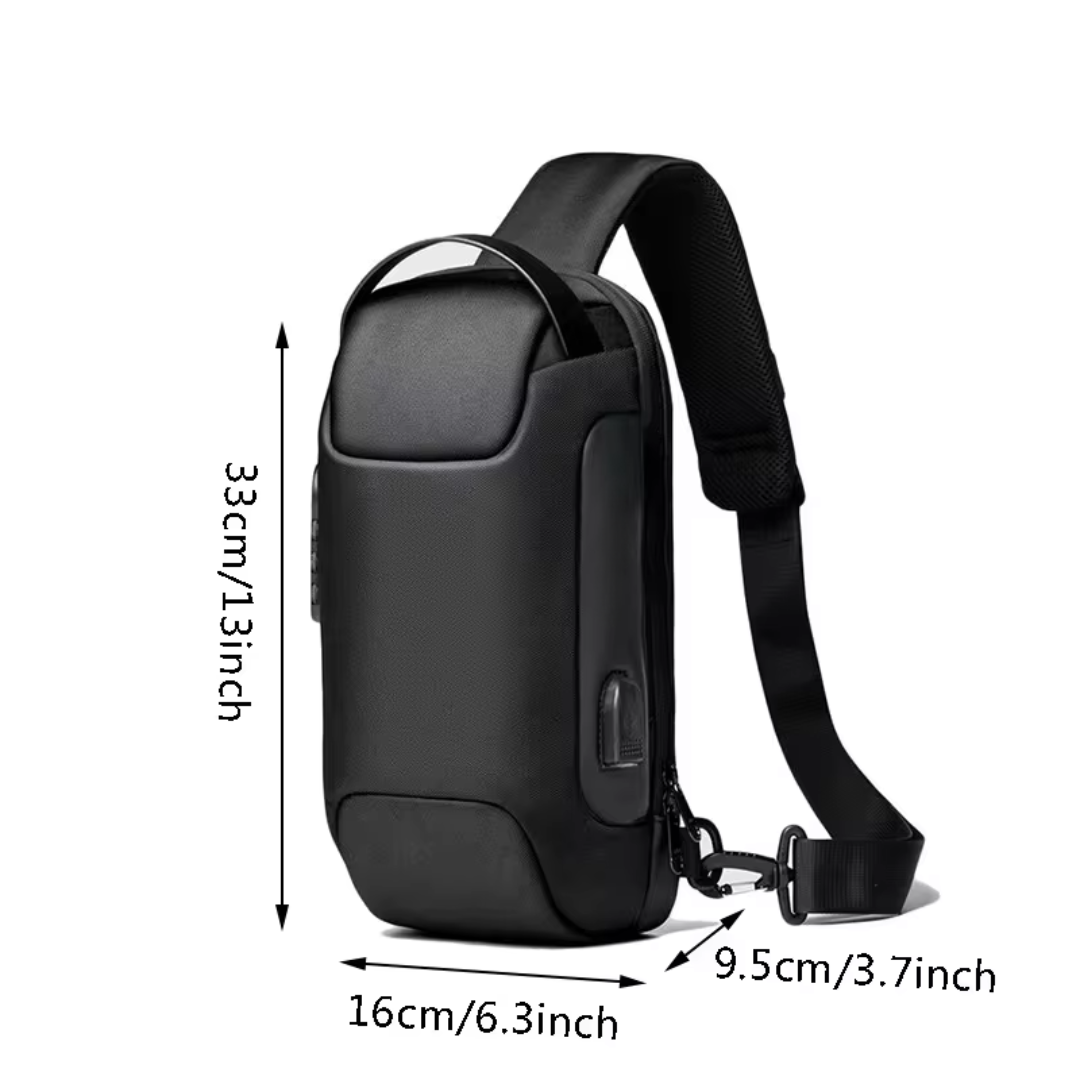 Diebstahlgeschützte Umhängetasche mit USB-Ladegerät – Sicher, Stilvoll und Funktional