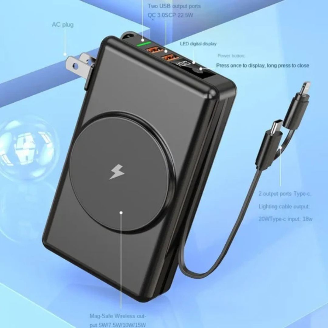 5-in-1 Universal Powerbank (Kompatibel mit allen Steckdosentypen)