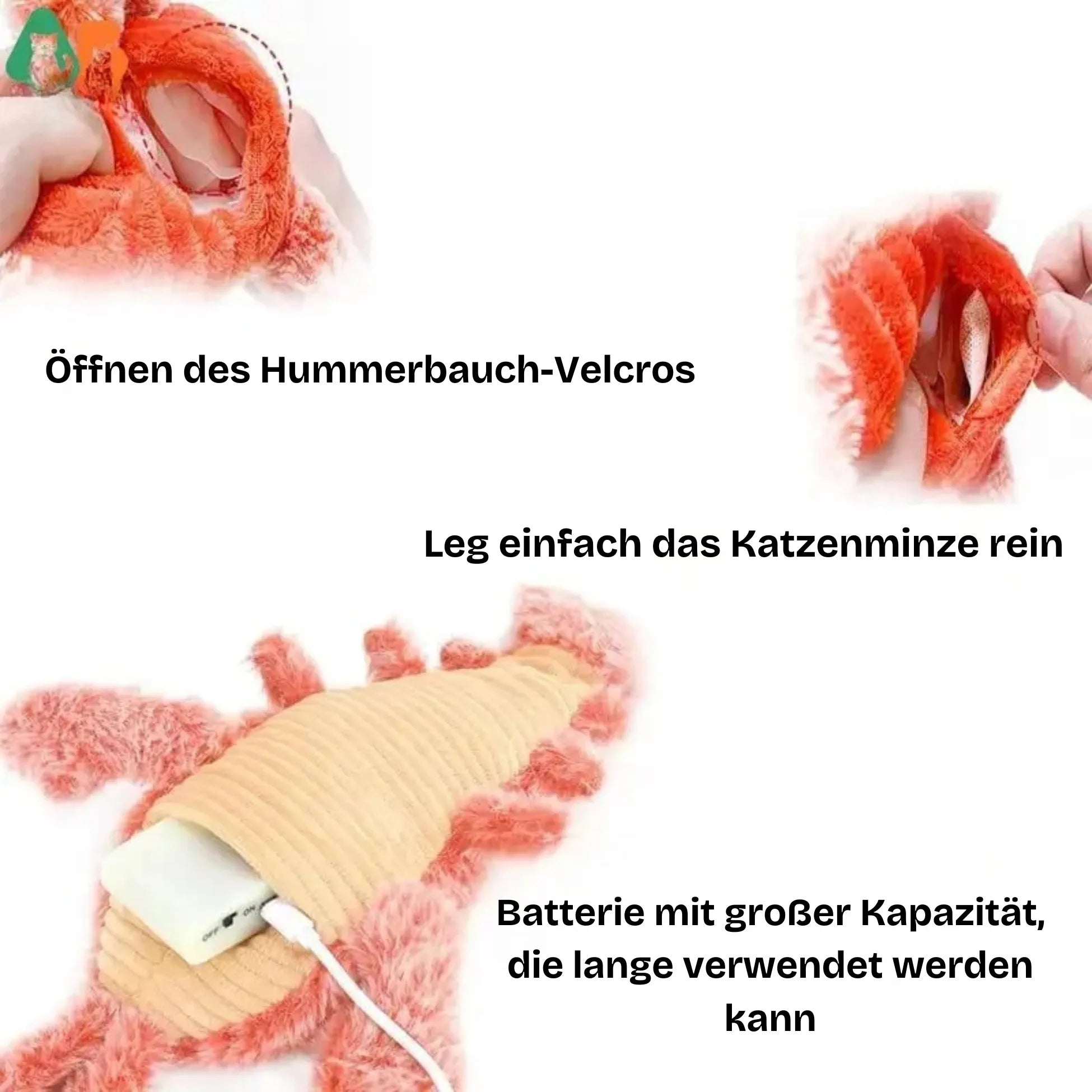 Interaktives Haustierspielzeug | Plüsch-Hummer für Katzen & Hunde
