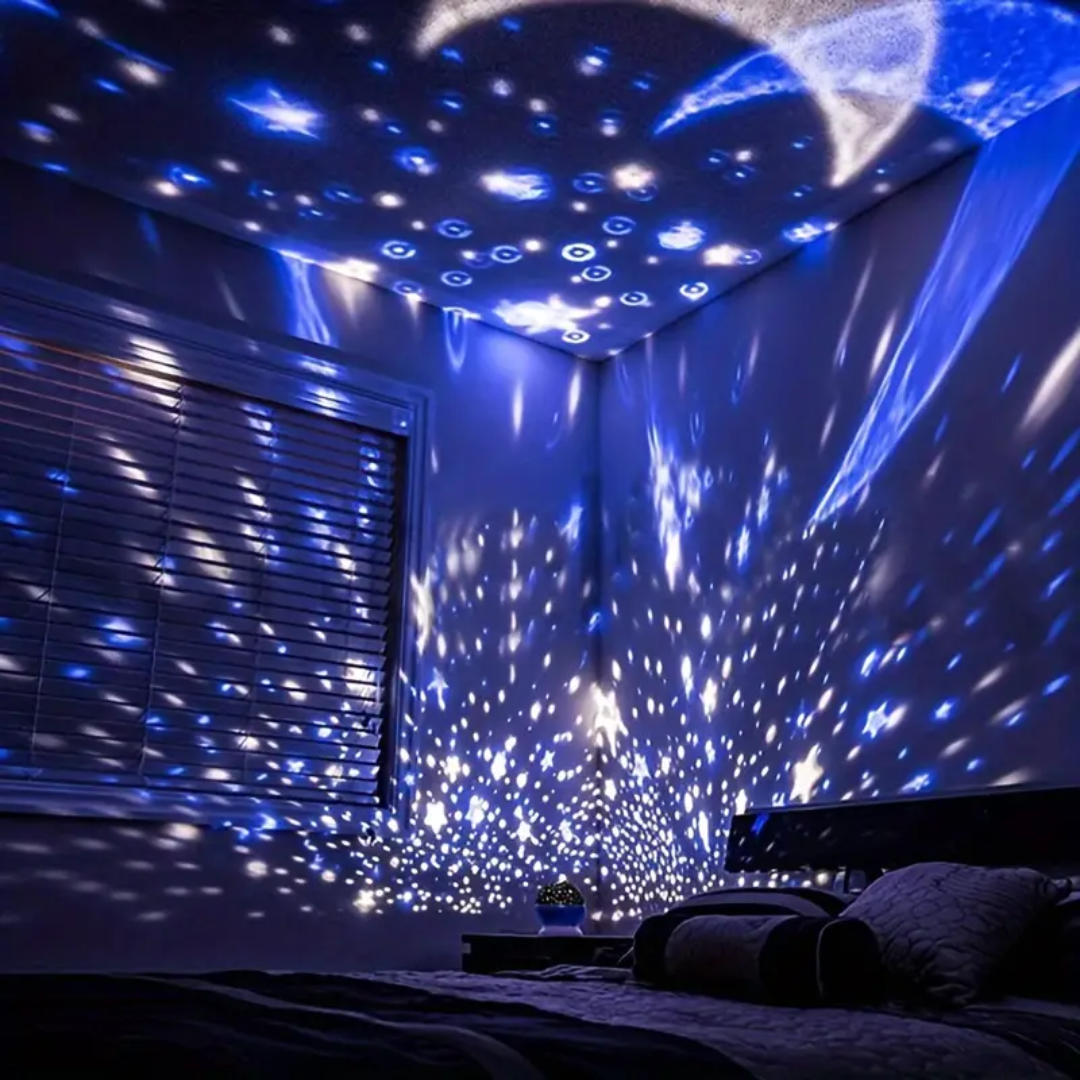 Rotierende LED Sternprojektor Galaxie Nachtlampe
