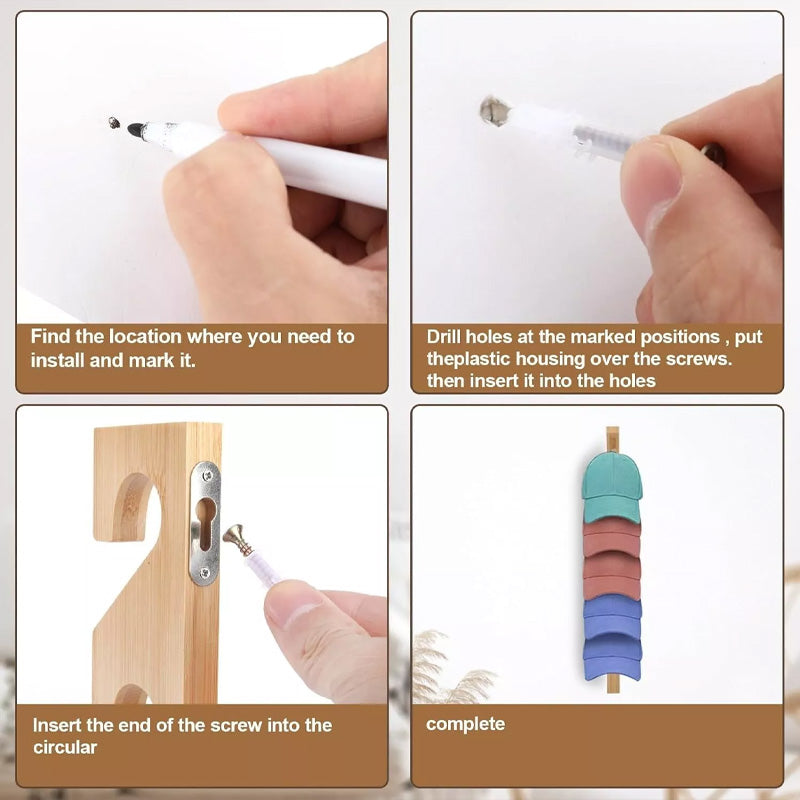 Vertikaler Holz-Hutständer für Basecaps