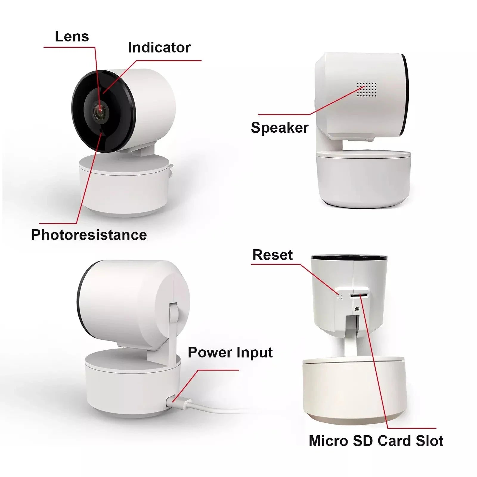 Tuya 360° Drahtlose Smart WiFi Kamera 1080P Innenbewegungsverfolgung, Cloud-Speicher Babyphone & Sicherheitsüberwachung