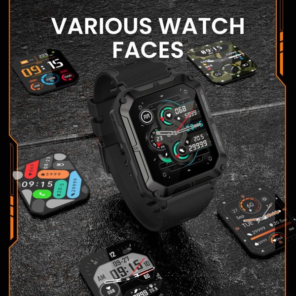 Titan Force Pro - Smart Fitness Tracker Smartwatch mit Herzfrequenzmonitor, GPS und wasserdichtem Design für Outdoor-Aktivitäten und den täglichen Gebrauch