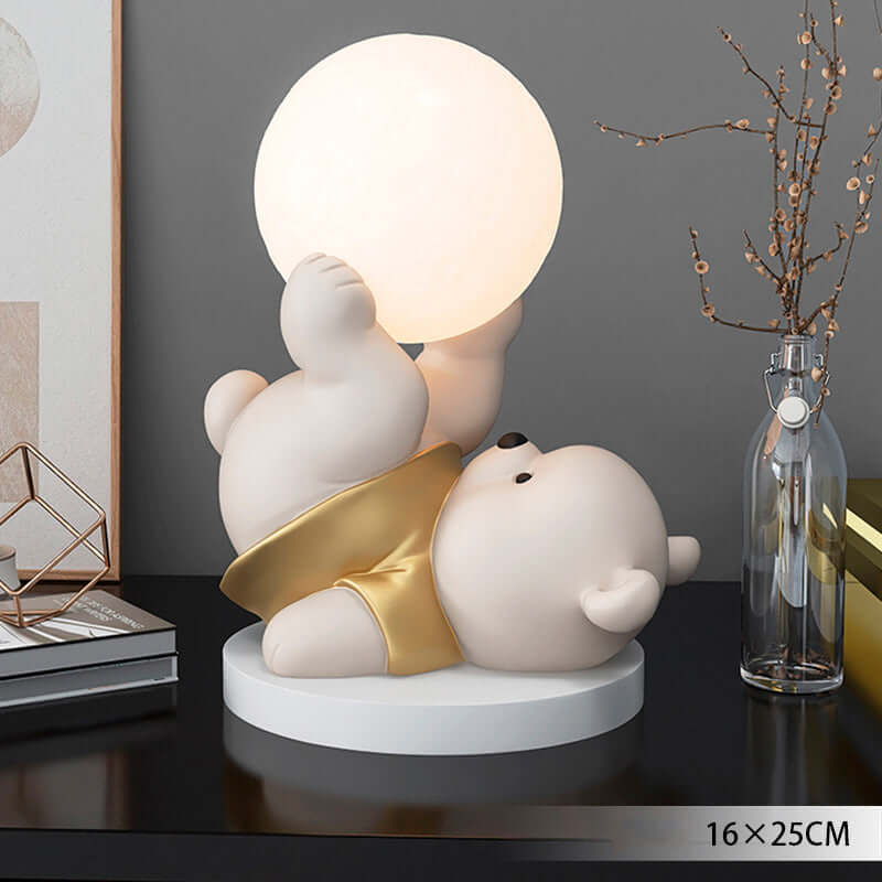 LED-Nachtlicht Teddybär Mondlampe