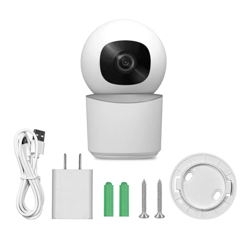 MoesHouse 3MP HD WiFi PTZ Sicherheitskamera - Indoor Infrarot Nachtsicht, Bewegungserkennung, Zwei-Wege-Intercom