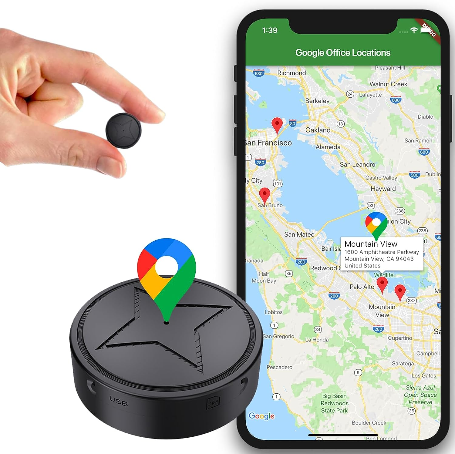 Kleiner drahtloser GPS-Tracker mit magnetischer Befestigung - EasySecure