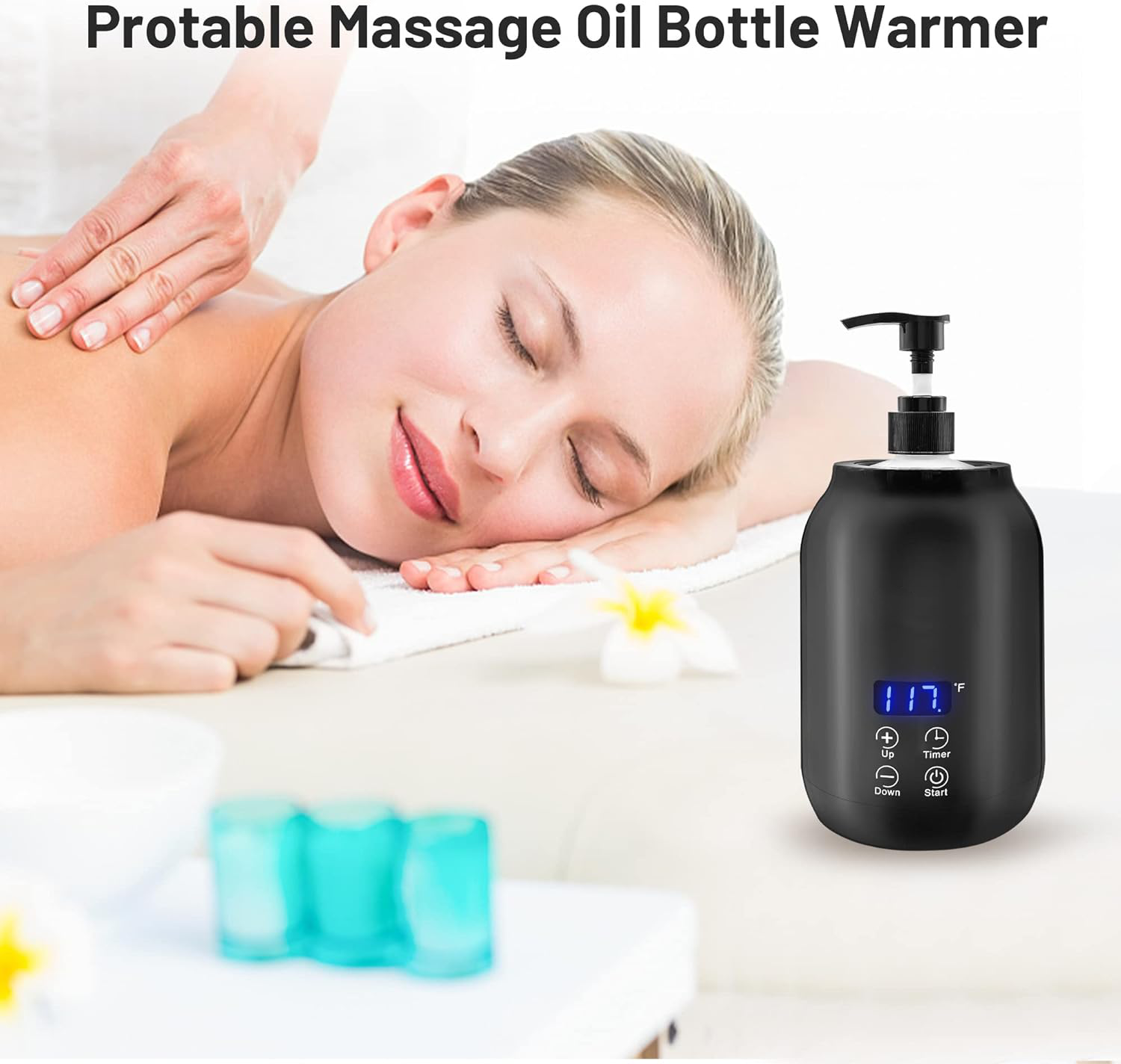 Professioneller tragbarer elektrischer Massageölwärmer – Schnelle Erwärmung & Digitale Steuerung