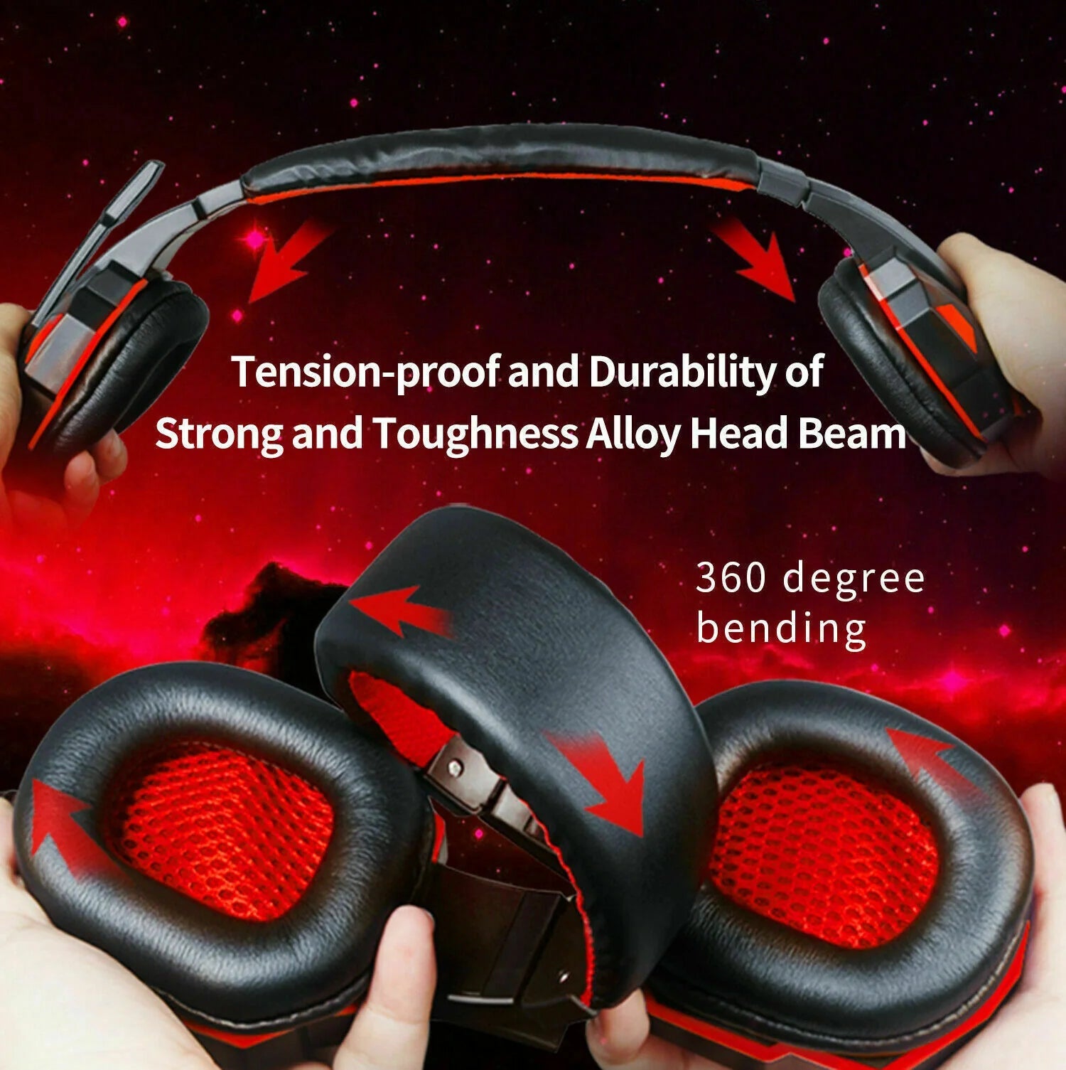 3.5mm Gaming-Headset Mikrophon LED Kopfhörer Stereo Bass Surround Für PC PS4 Xbox One