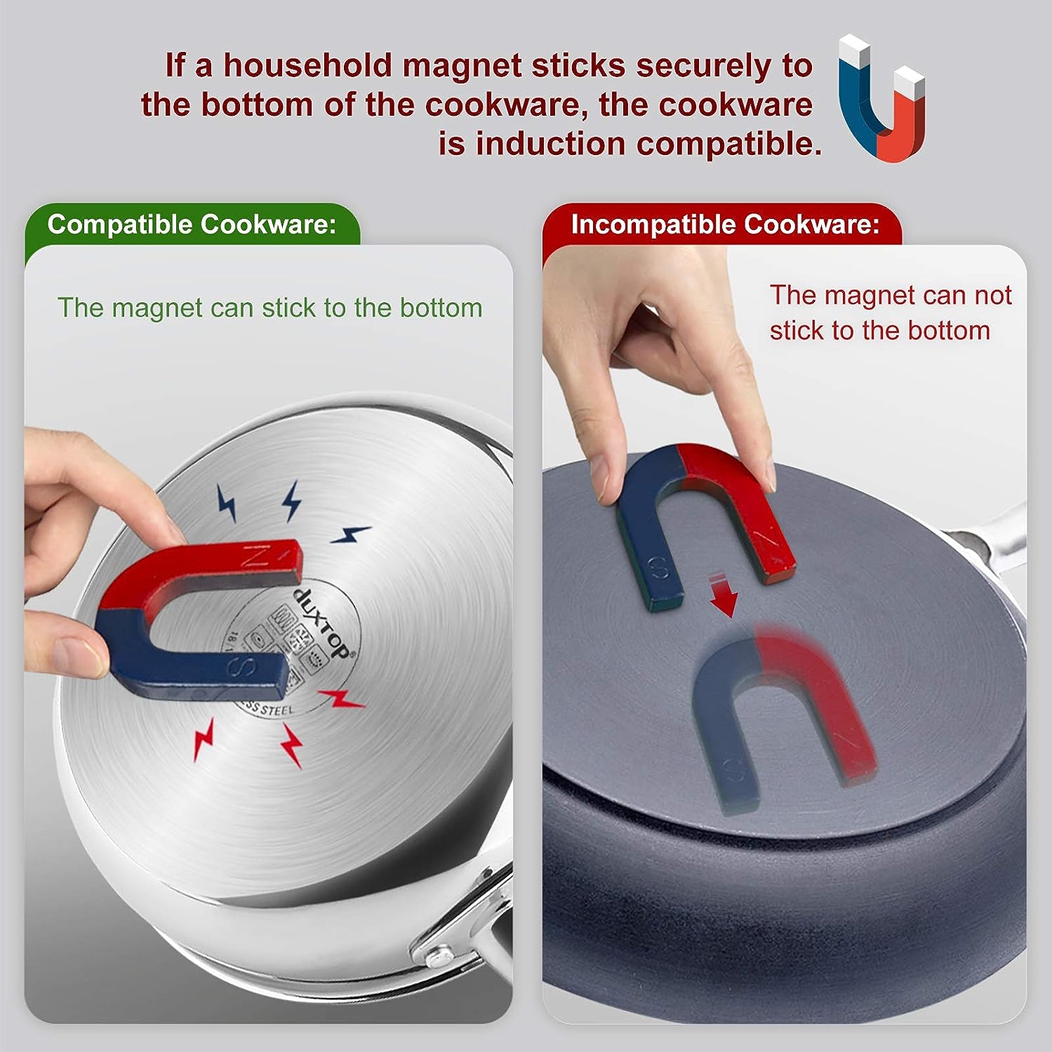 Tragbares Induktionskochfeld 1800W, Energieeffizient, Digitales Touch-Display, Timer & Sicherheitsfunktionen