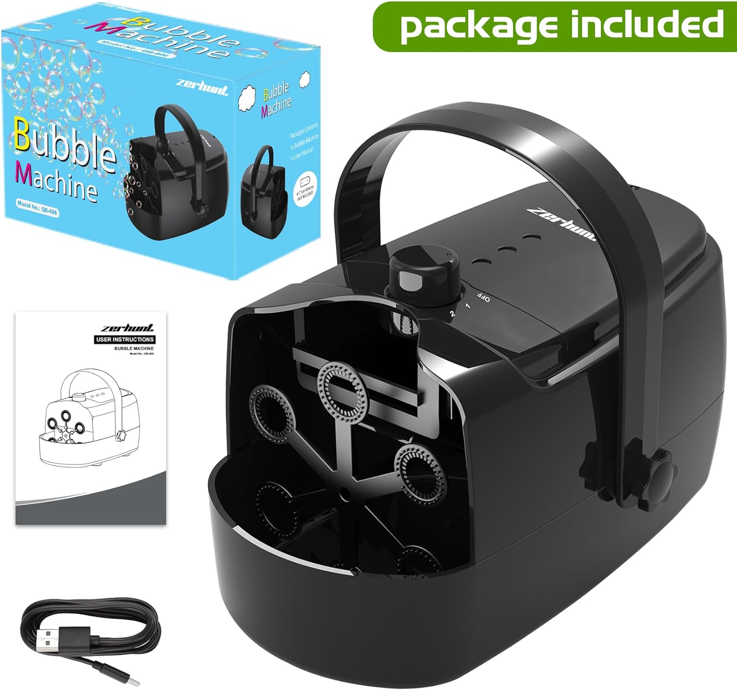 Seifenblasenmaschine Elektrisch Hochleistung 18000+ Blasen Kinder Party Outdoor