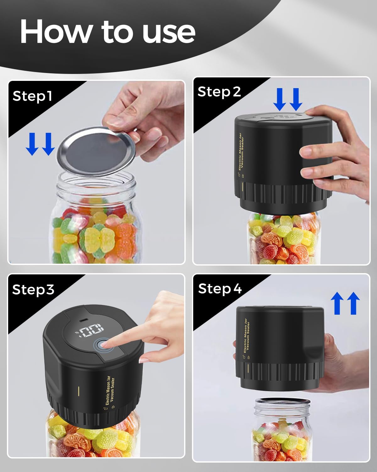 Mason Jar Elektrischer Vakuumversiegler Set