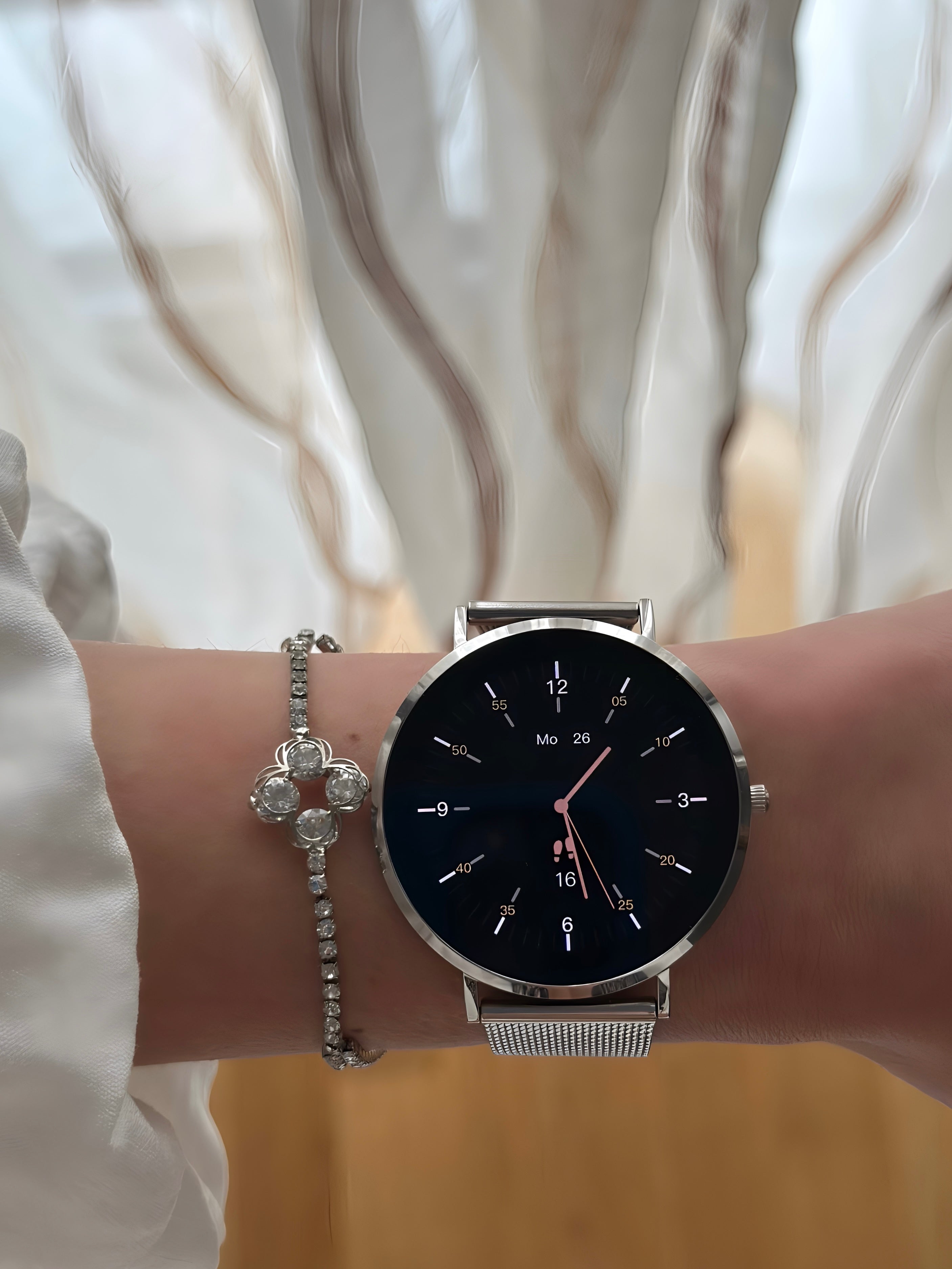 Milennia Smartwatch | Stilvolles Design | AMOLED HD | Gesundheits- & Sportfunktionen