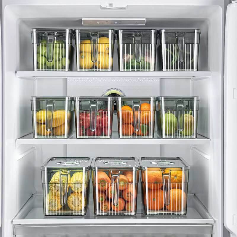 Kühlschrank-Organizerbox - Stapelbar, Transparent