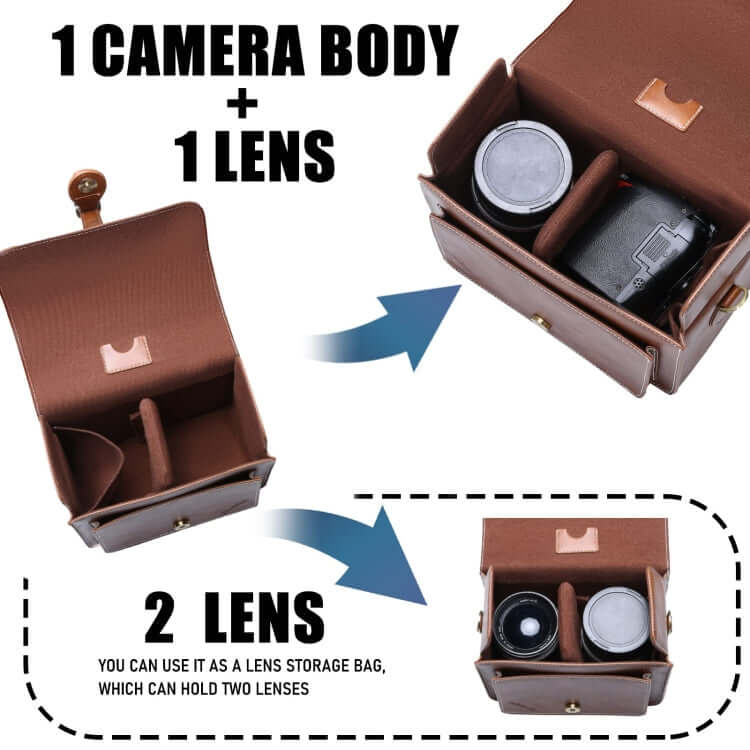 Retro Kunstleder Kameratasche