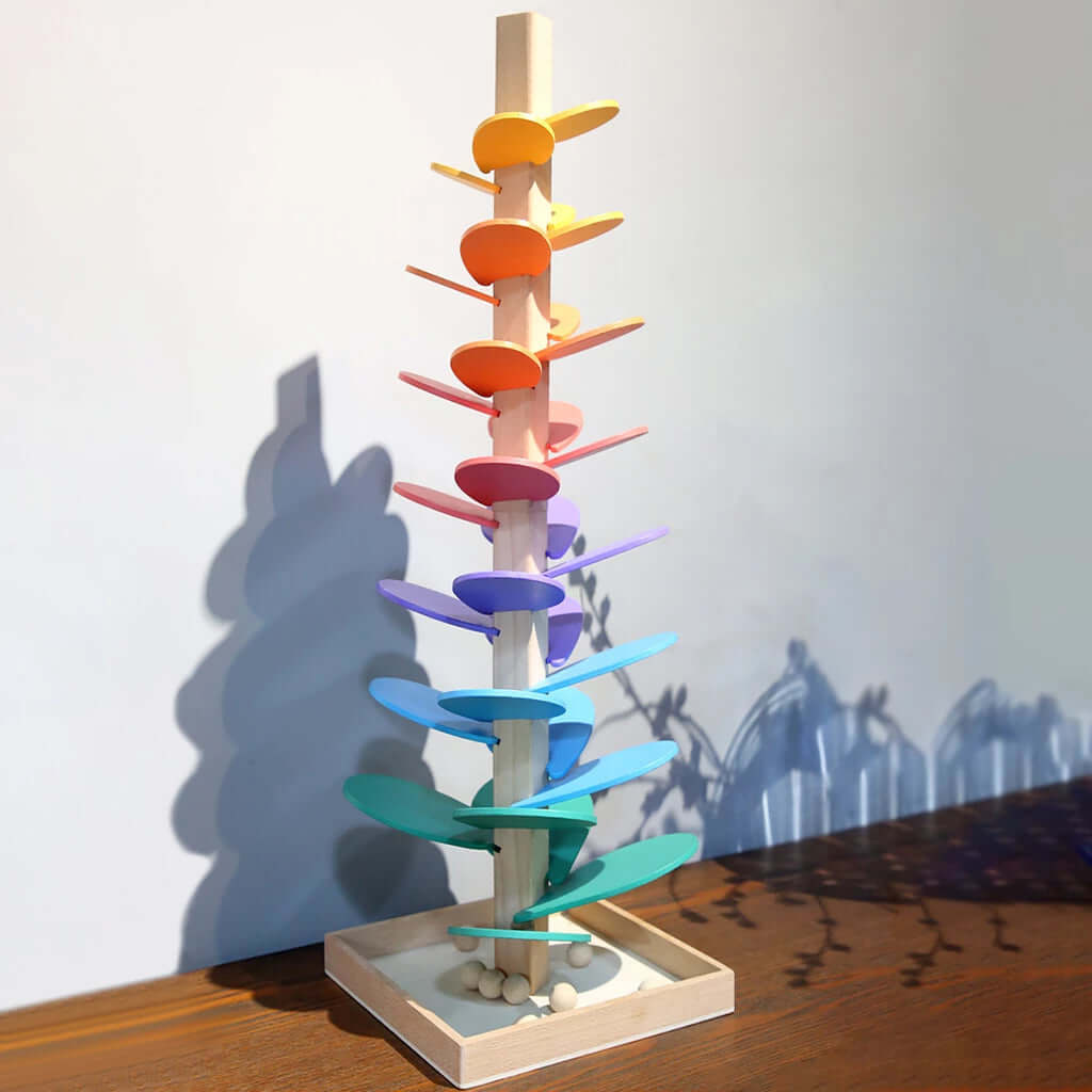 Regenbogen-Murmelturm - Lernspielzeug für Kleinkinder
