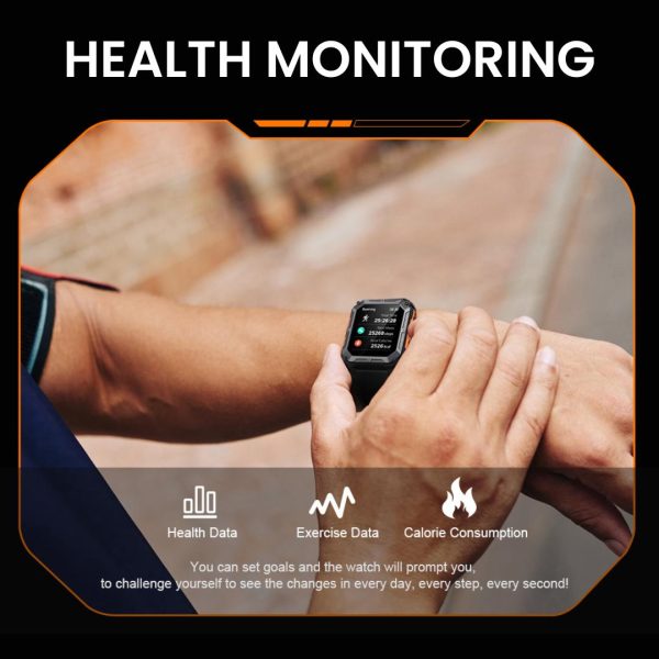 Titan Force Pro - Smart Fitness Tracker Smartwatch mit Herzfrequenzmonitor, GPS und wasserdichtem Design für Outdoor-Aktivitäten und den täglichen Gebrauch