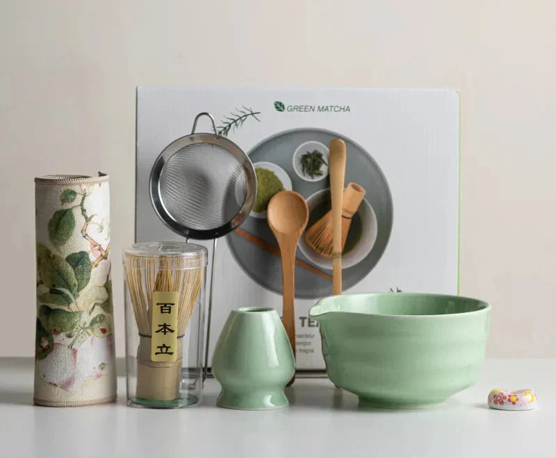 Matcha-Set Sakura │ Keramik, Bambus & Frother