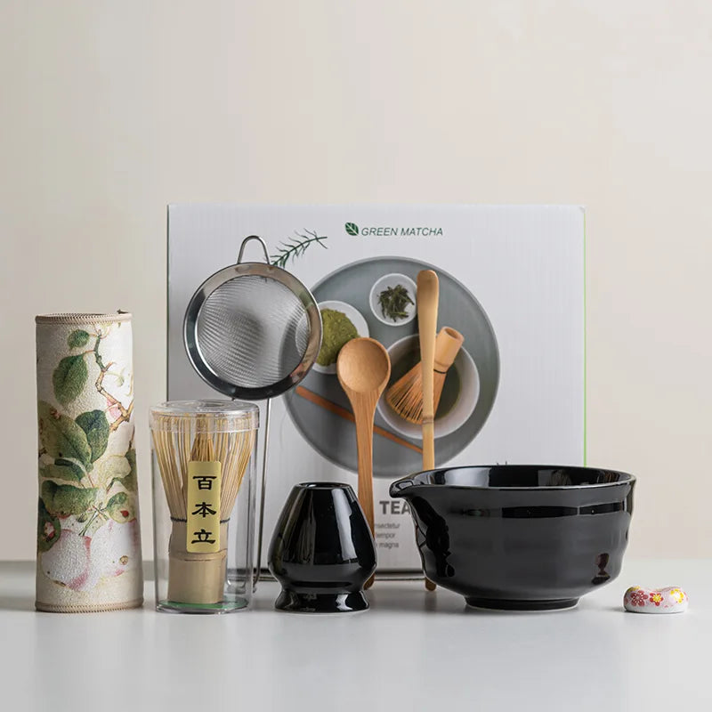 Matcha-Set Sakura │ Keramik, Bambus & Frother