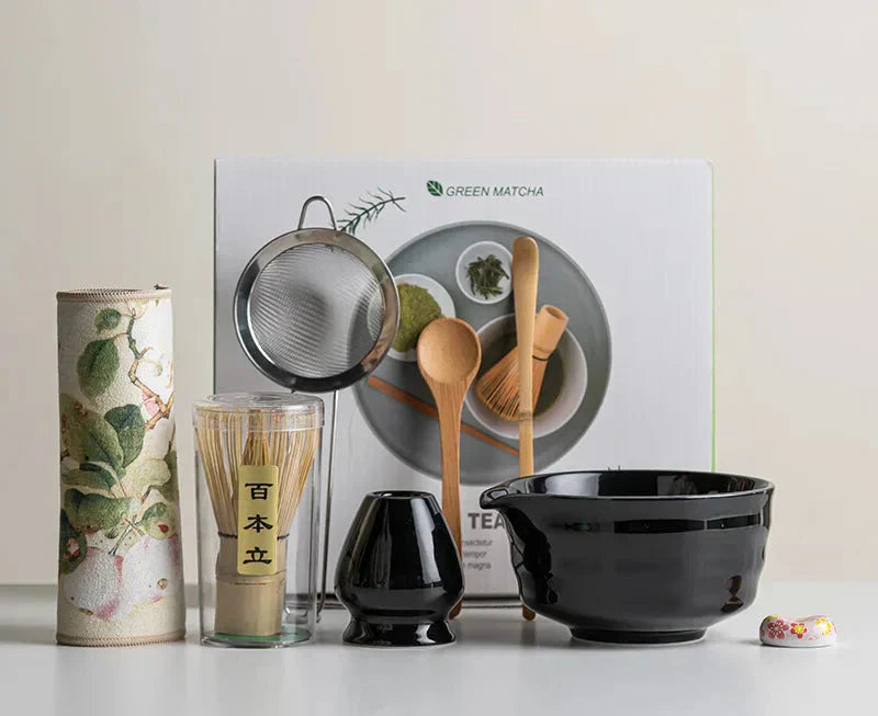 Matcha-Set Sakura │ Keramik, Bambus & Frother