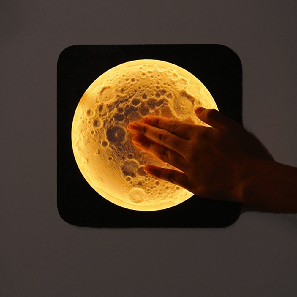 Zelara - 3D-gedruckte Mondlampe mit Smart-Touch und stufenloser Dimmfunktion Nachtlicht