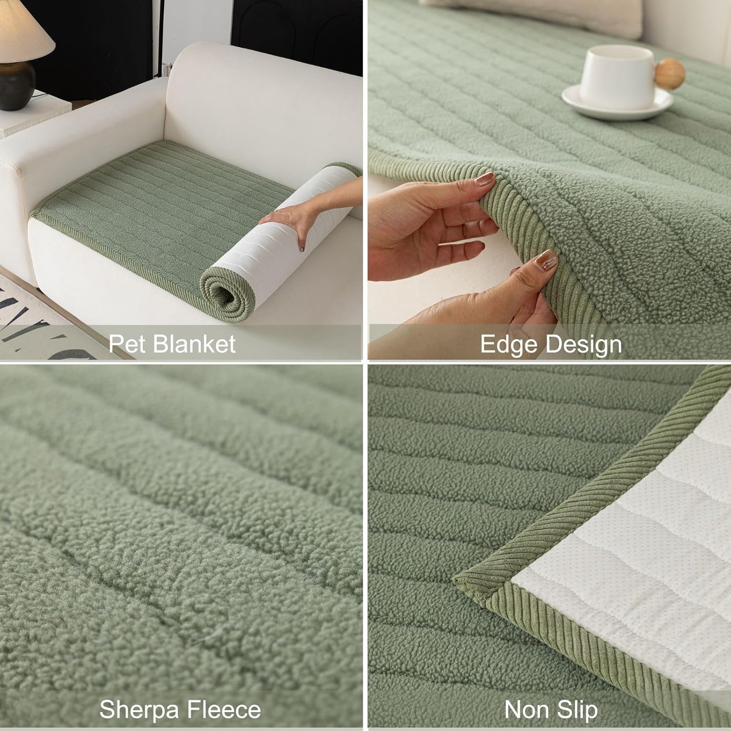 PolyesPlush Sofabezug | Rutschfester Überzug für Haustiere