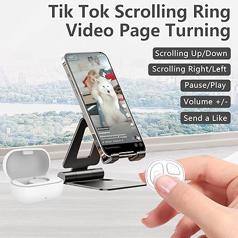 TikTok Scrollring Bluetooth Kamera Fernbedienung Scroller Ring Auto Klicken für Livestream