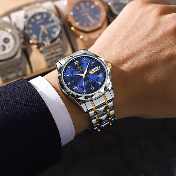 Wasserdichte Luxus-Herrenarmbanduhr von der Top-Marke mit leuchtender Funktion