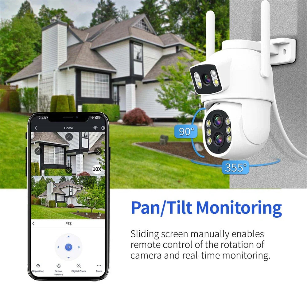 ESCAM QF500 Dual-Linsen 10X Zoom 5MP WiFi IP-Kamera - Nachtsicht, Schwenk/Neigung, humanoide Erkennung, wasserdicht, Zwei-Wege-Audio, Cloud-Speicher