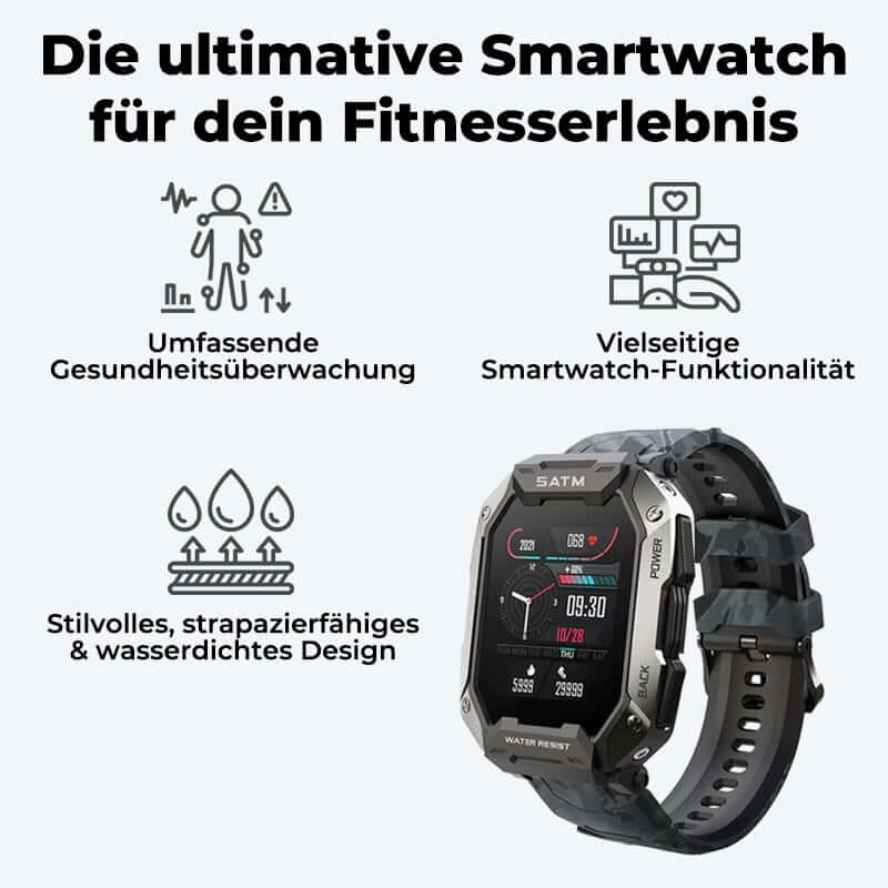 Robuste Smartwatch mit AMOLED-Display
