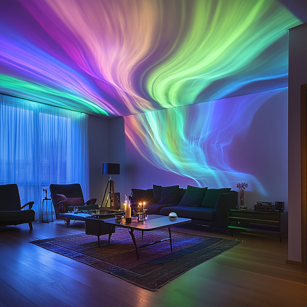 Magischer Lichtshow-Projektor – Bezauberndes, farbenfrohes Sternenhimmel-Effekt