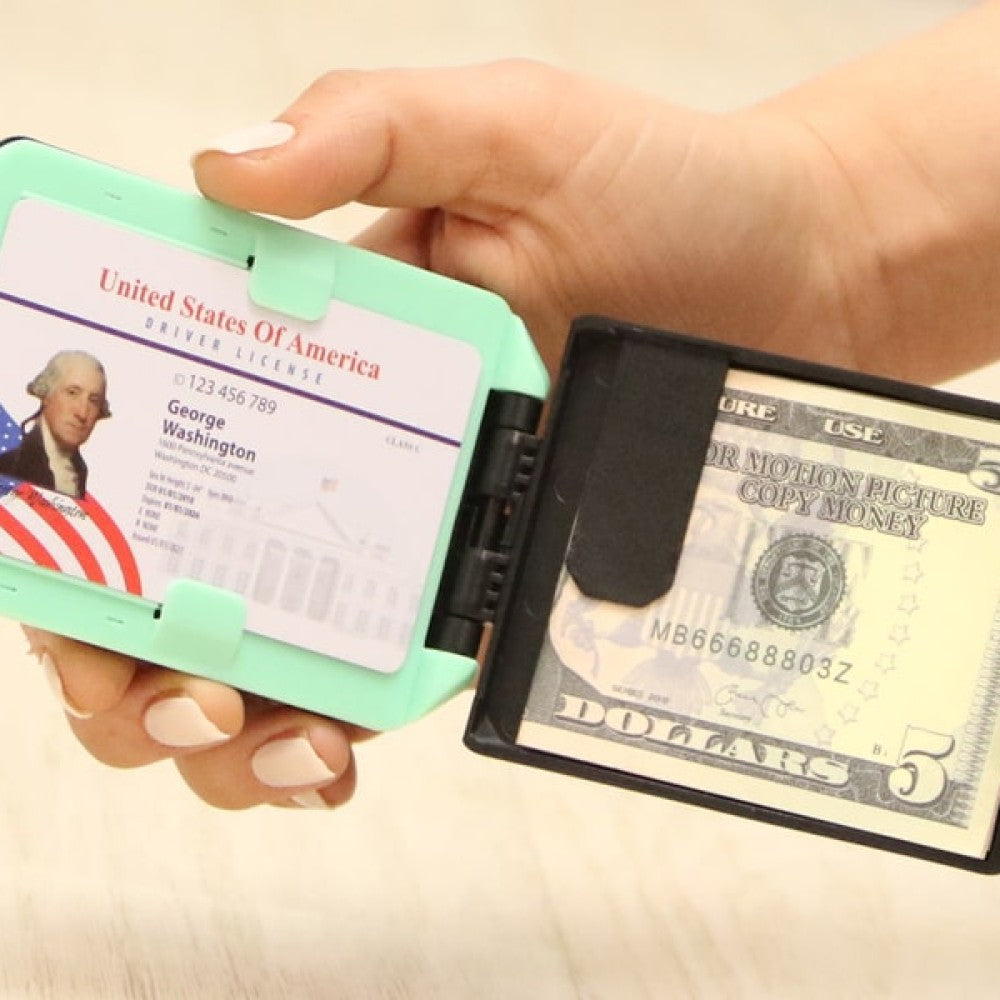 Slim RFID Aluminium Wallet – Auto-Lock & Geldclip