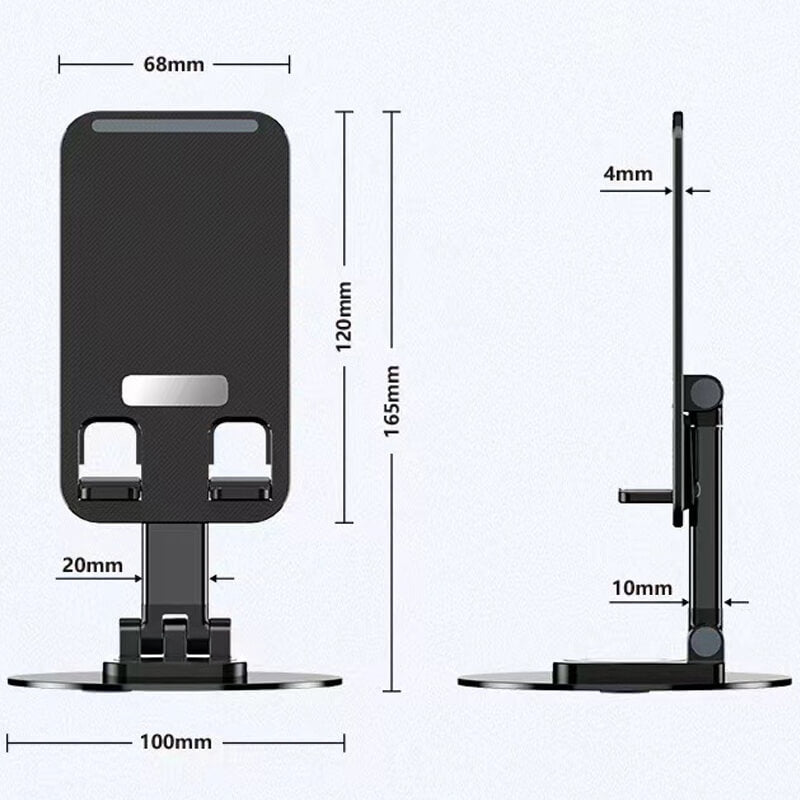 360° drehbarer Aluminium-Telefon- und Tablet-Ständer für optimale Nutzung