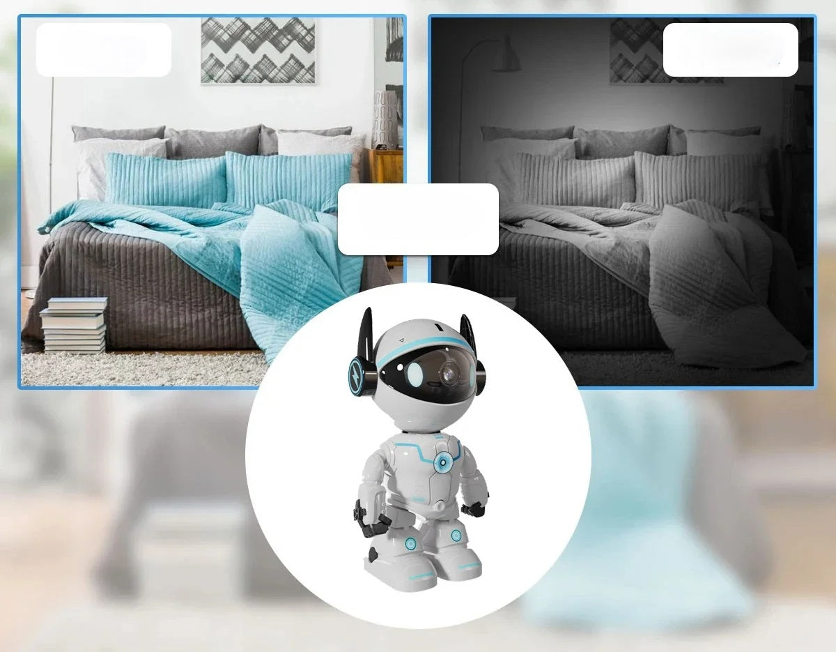 Smart WiFi Sicherheitsroboter Kamera – 5MP Nachtsicht Babyphone mit Zwei-Wege-Auto-Tracking