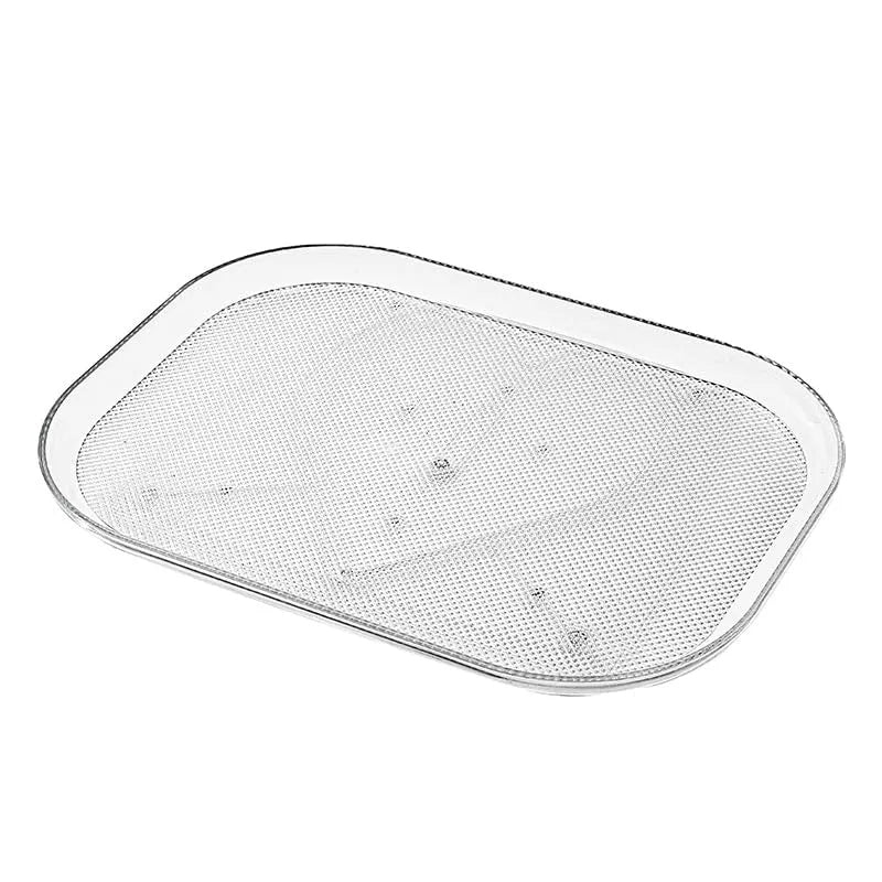 Rechteckige Lazy Susan Drehscheibe für Kühlschrank und Schrank – Maximiert den Raum, 360° Drehung