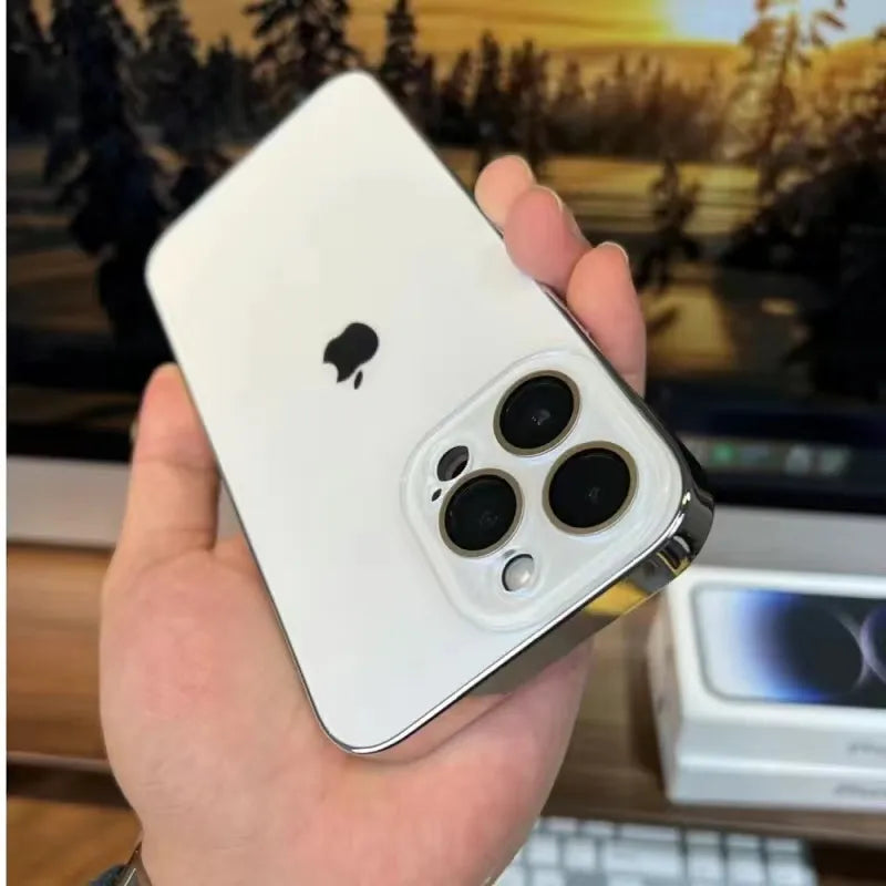 Zelara™ Galvanisiertes Mattes Acryl Gehärtetes Glas iPhone Schutzhülle