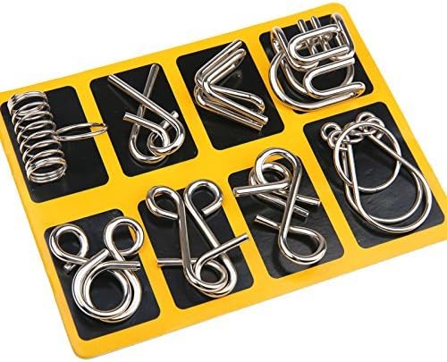Metall-Puzzle-Ring-Set - Gehirntraining & Logikspiel