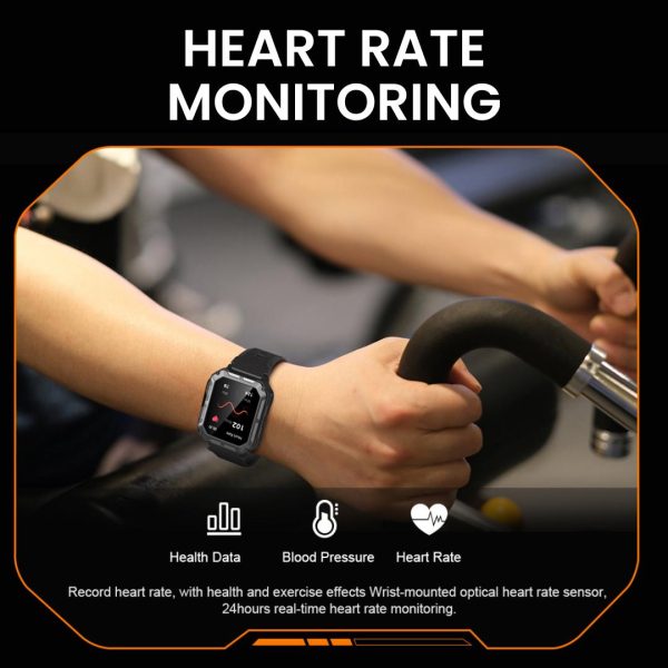 Titan Force Pro - Smart Fitness Tracker Smartwatch mit Herzfrequenzmonitor, GPS und wasserdichtem Design für Outdoor-Aktivitäten und den täglichen Gebrauch
