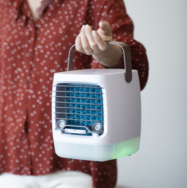 Tragbare Mini-Klimaanlage mit Wassertank – 4 Windstufen, Luftbefeuchter & LED für Zuhause, Büro & Garage