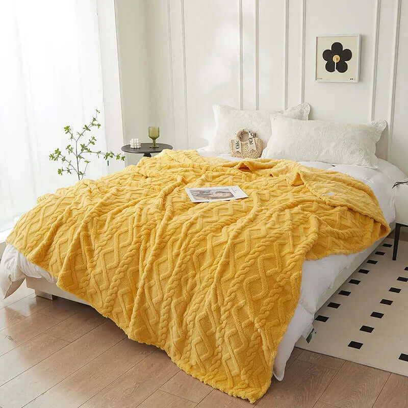 Kuscheldecke - Doppelseitig, Wolloptik, Weich