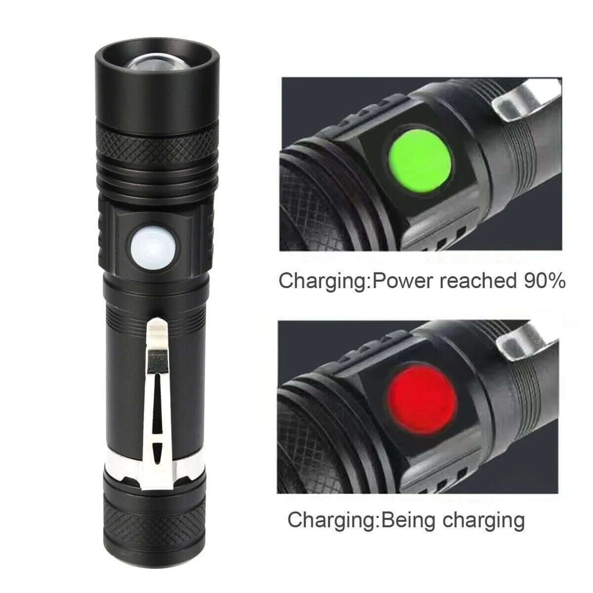 Zelara LED Taktische Taschenlampe Zoombar