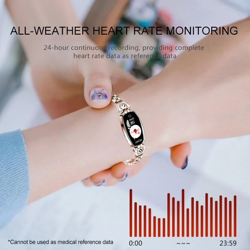 Wasserdichtes Smart-Fitnessarmband mit HR- und Blutdruckmessgerät für Frauen