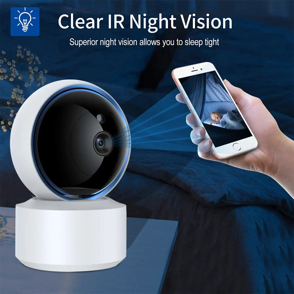 2MP Wireless PTZ Smart Sicherheitskamera - IR Nachtsicht, Bewegungserkennung, Zwei-Wege-Intercom, Fernüberwachung, Alarm, Innenüberwachung
