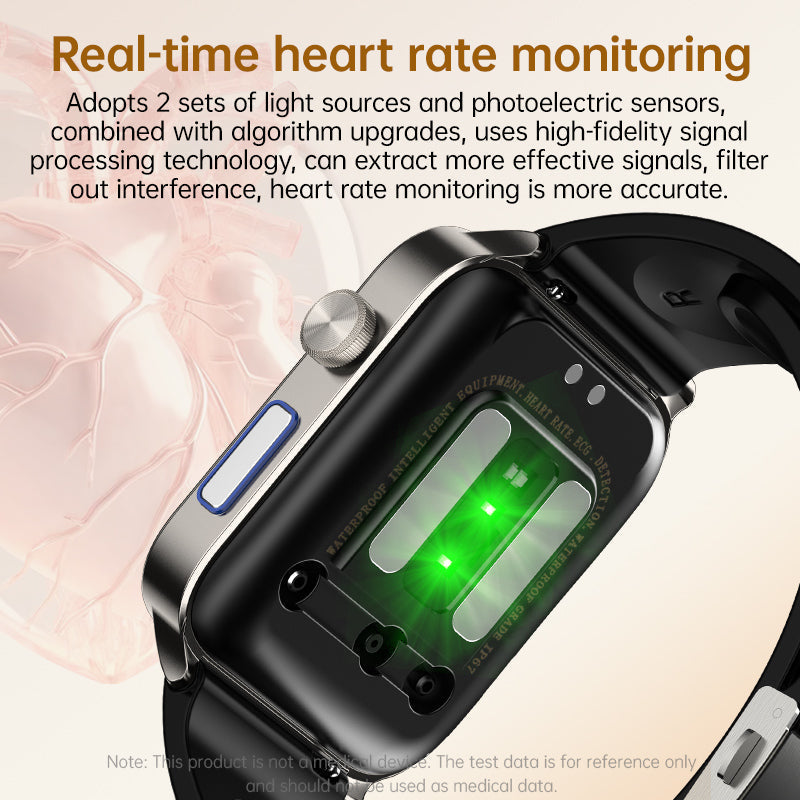 Hochpräzise Airbag-Blutdruck-Smartwatch ECG-Herzfrequenz-Blutzucker Harnsäure Blutfette Blutsauerstoff Schlaf