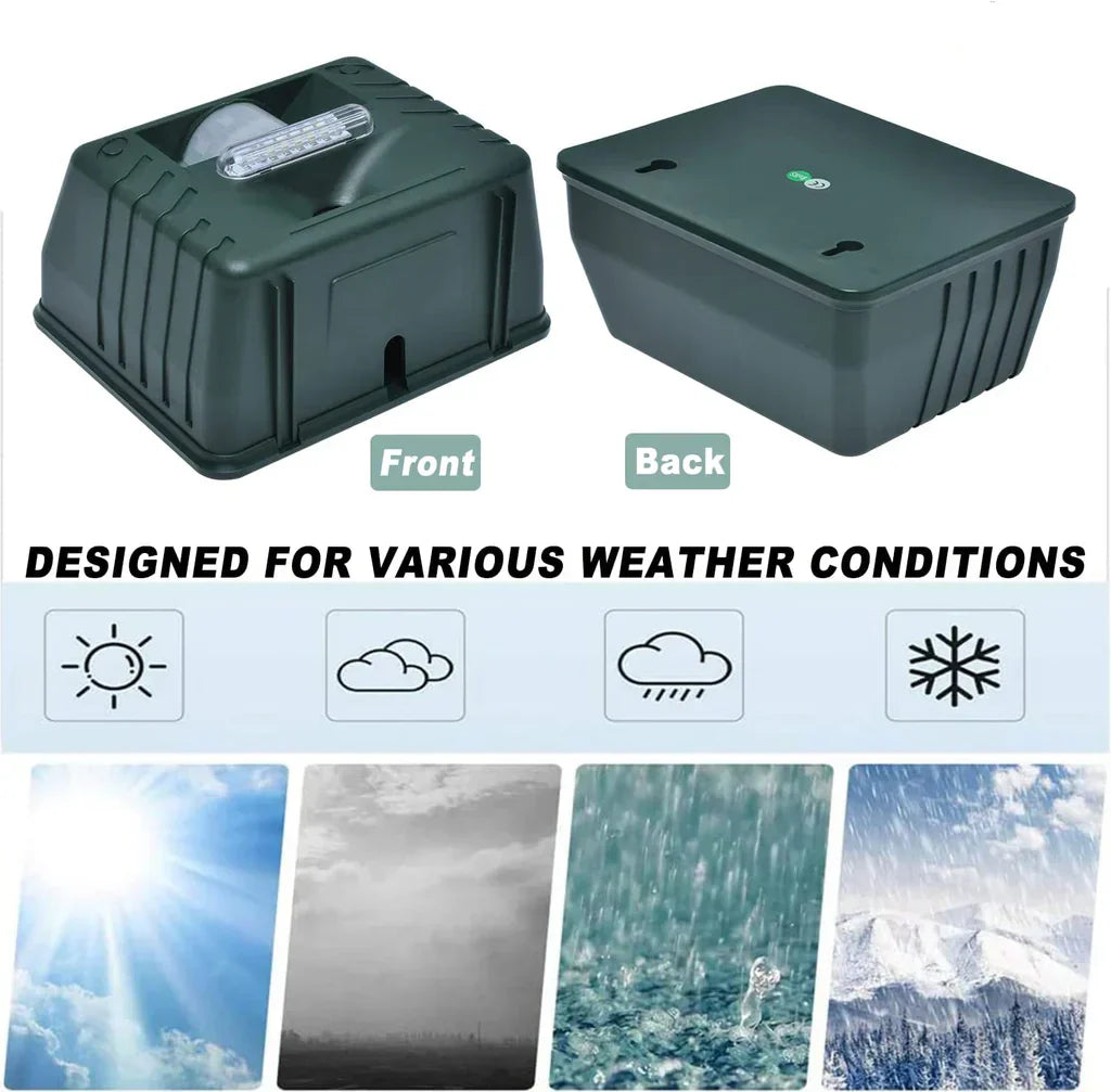 Ultraschall Vogelvertreiber Specht Solar Garten Hof Terrasse Humane Tierabwehr