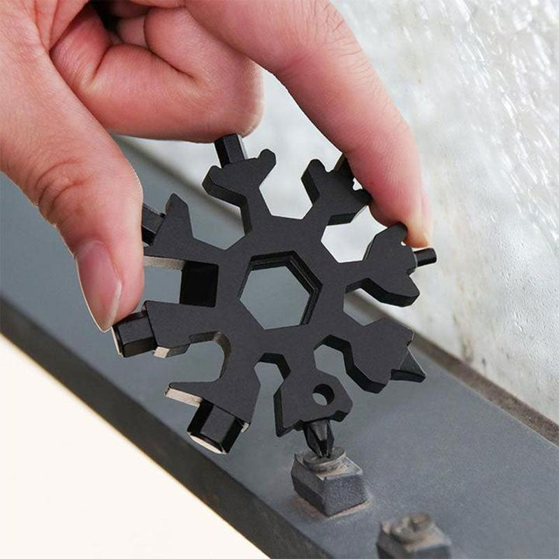 Personalisierter Weihnachts-Schlüsselanhänger & 18-in-1 Schneeflocken Edelstahl-Multitool