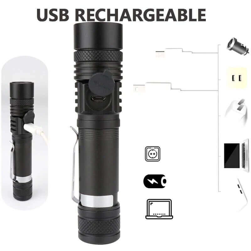 Zelara LED Taktische Taschenlampe Zoombar